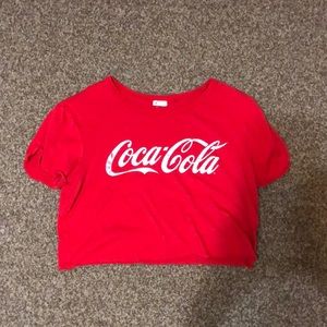 Red coca-cola crop top